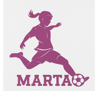 Tenda a rullo cameretta giocatrice di football ragazza - TenStickers