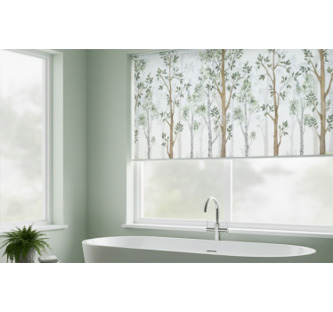 Tenda a rullo alberi carattere botanico minimalista - TenStickers