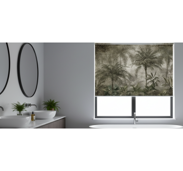 Tenda a rullo alberi foresta di palme minimalista - TenStickers