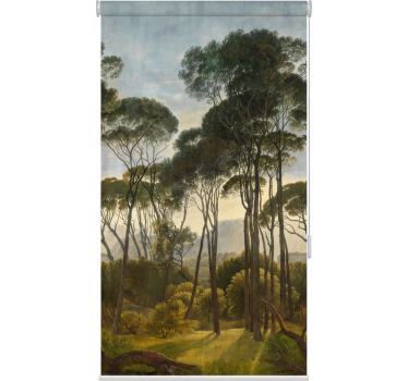 Tenda a rullo alberi palme tropicali smorzate - TenStickers