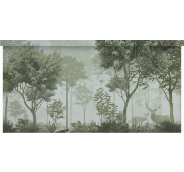 Tenda a rullo alberi fuga nella natura serena - TenStickers