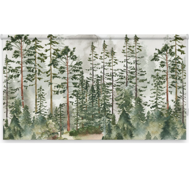 Tenda a rullo alberi parete bosco per nursery - TenStickers