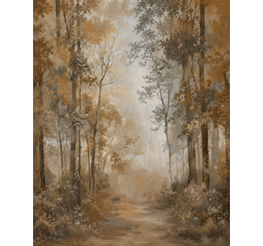 Tenda a rullo alberi bosco d'autunno ambra - TenStickers