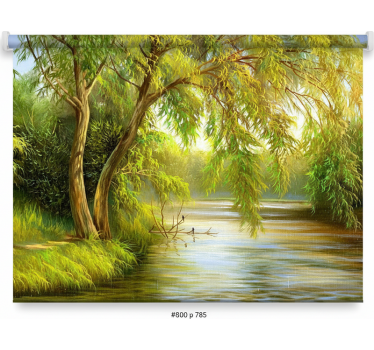Tenda a rullo alberi salice del fiume sereno - TenStickers