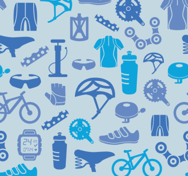 Tenda a rullo moderna elementi ciclistici - TenStickers