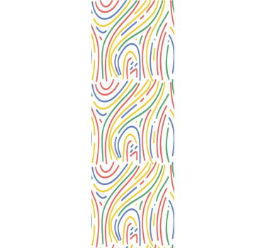 Tenda a rullo moderna linee colorate su sfondo bianco - TenStickers