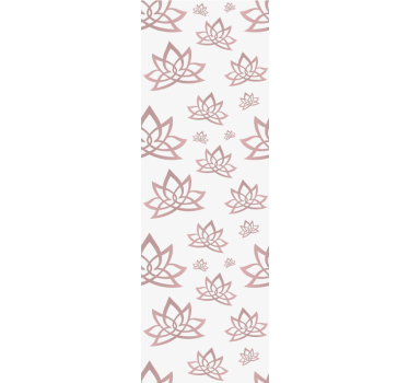 Tenda a rullo moderna con motivo di fiori di loto minimalista - TenStickers
