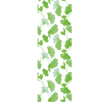 Tenda a rullo moderna foglie di ginkgo verdi - TenStickers
