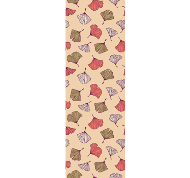 Tenda a rullo moderna foglie di ginkgo colorate - TenStickers