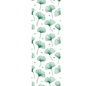 Tenda a rullo moderna foglie verdi di ginkgo grandi - TenStickers