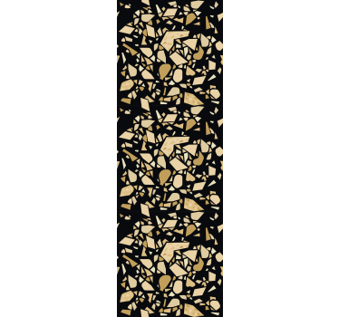 Tenda a rullo moderna stile terrazzo nero oro - TenStickers
