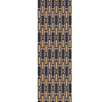 Tenda a rullo moderna motivo geometrico rosa e marrone - TenStickers