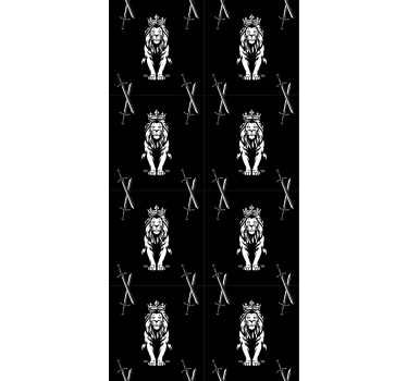 Tenda a rullo moderna re delle silhouette giungla - TenStickers