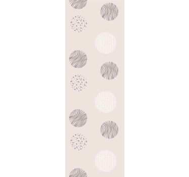 Tenda a rullo moderna a cerchi grigi con linee e texture - TenStickers
