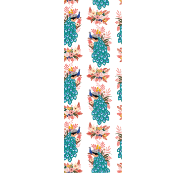 Tenda a rullo moderna pavone blu bellissimo - TenStickers