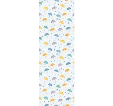 Tenda a rullo moderna sfondo fumetto ombrelli colorati - TenStickers