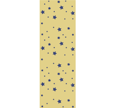 Tenda a rullo moderna stelle blu su sfondo giallo - TenStickers