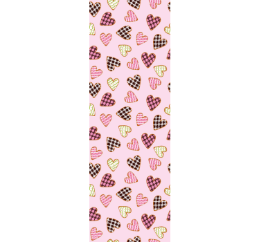 Tenda a rullo moderna biscotti a forma di cuore - TenStickers