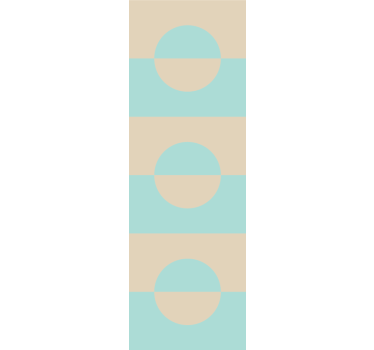 Tenda a rullo moderna a pois blu chiaro e beige con quadrati - TenStickers