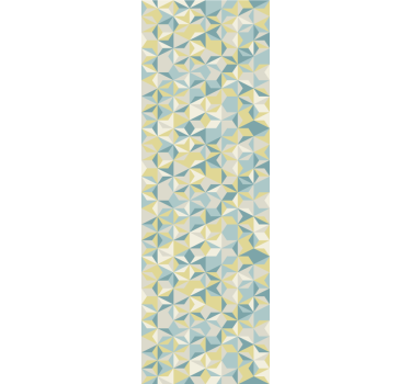 Tenda a rullo moderna geometrica beige blu gialla - TenStickers