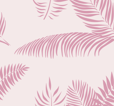 Tenda a rullo rosa grandi foglie di palma - TenStickers