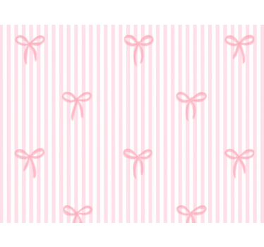 Tenda a rullo rosa righe e fiocchi - TenStickers