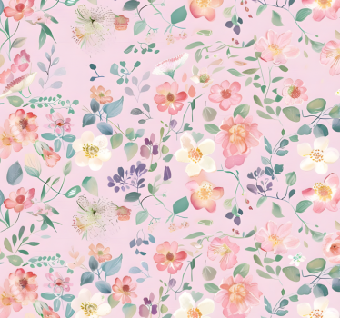 Tenda a rullo rosa esplosione primaverile - TenStickers