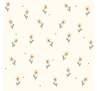 Tenda a rullo rosa margherite gialle - TenStickers