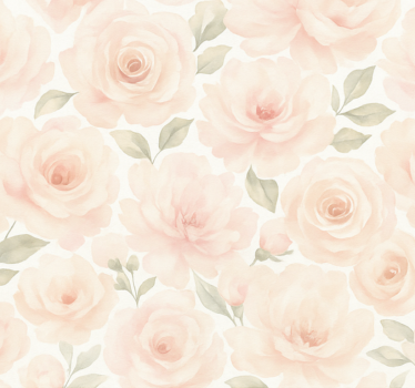 Tenda a rullo rosa peonia vintage - TenStickers