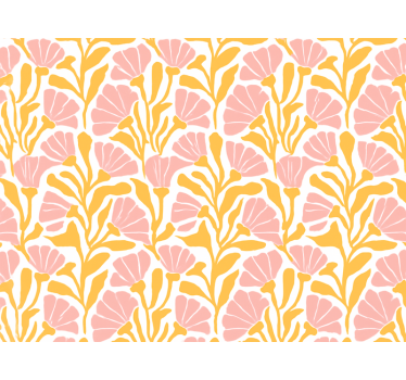 Tenda a rullo rosa con motivo floreale moderno colorato - TenStickers
