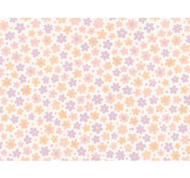 Tenda a rullo rosa fiori pastello piccoli - TenStickers