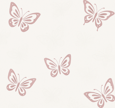 Tenda a rullo rosa farfalla fluttuante fantasiosa - TenStickers