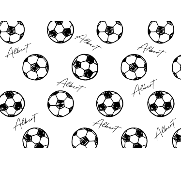 Tenda a rullo bianca pallone con nome - TenStickers