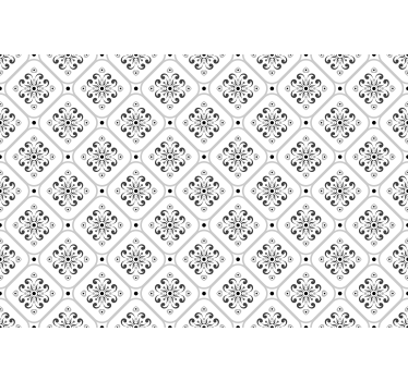 Tenda a rullo bianca motivo mosaico grigio classico - TenStickers