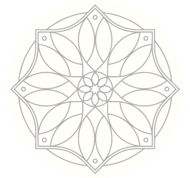Tenda a rullo bianca design mandala - TenStickers