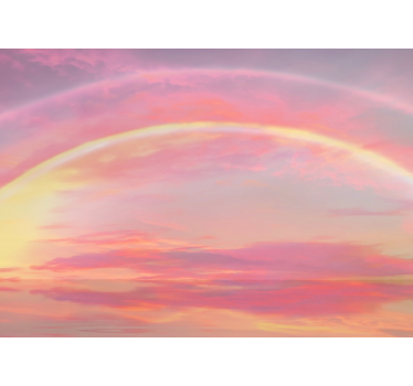 Tenda a rullo rosa cielo rosa con arcobaleno - TenStickers