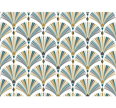Tenda a rullo moderna murale ventaglio gatsby vintage - TenStickers