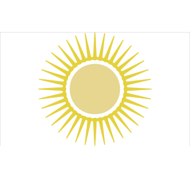 Tenda a rullo bianca sole giallo - TenStickers