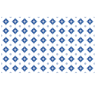 Tenda a rullo camera da letto piastrelle blu vintage - TenStickers