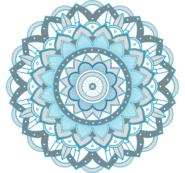Tenda a rullo camera da letto design mandala blu - TenStickers