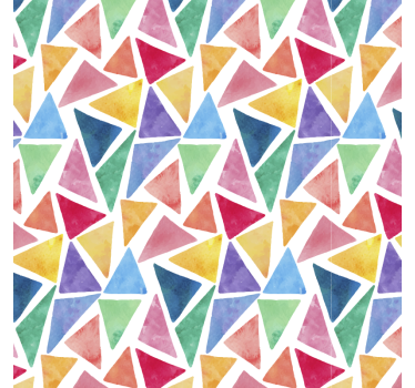 Tenda a rullo camera da letto motivo triangoli colorati - TenStickers
