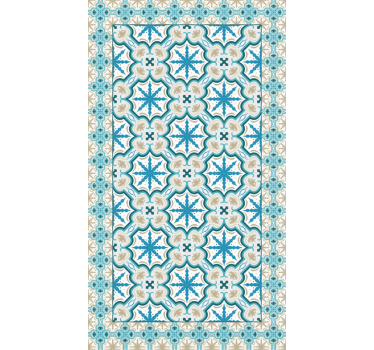 Tenda a rullo camera da letto blu e marrone beija - TenStickers