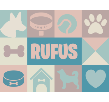 Tenda a rullo camera da letto cani personalizzati - TenStickers