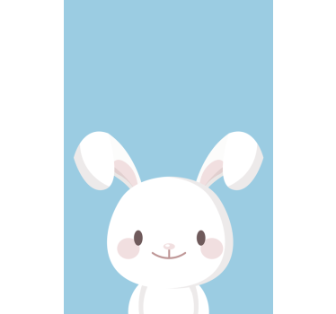 Tende a rullo nordiche Coniglio bianco - TenStickers