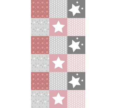 Tenda a rullo neonati motivo a stella patchwork - TenStickers