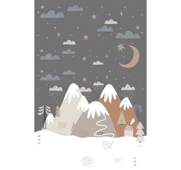 Tende a rullo nordiche Montagne - TenStickers