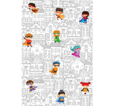 Tenda a rullo supereroi supereroi urbani - TenStickers