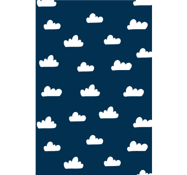 Tende a rullo di nuvole Sfondo blu scuro - TenStickers