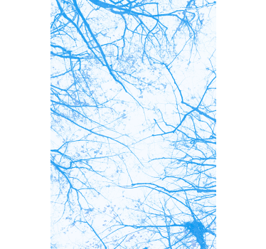 Tenda a rullo alberi rami degli alberi blu - TenStickers
