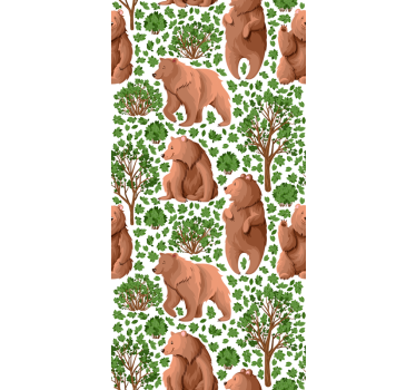 Tenda a rullo animali modello della foresta dell'orso - TenStickers